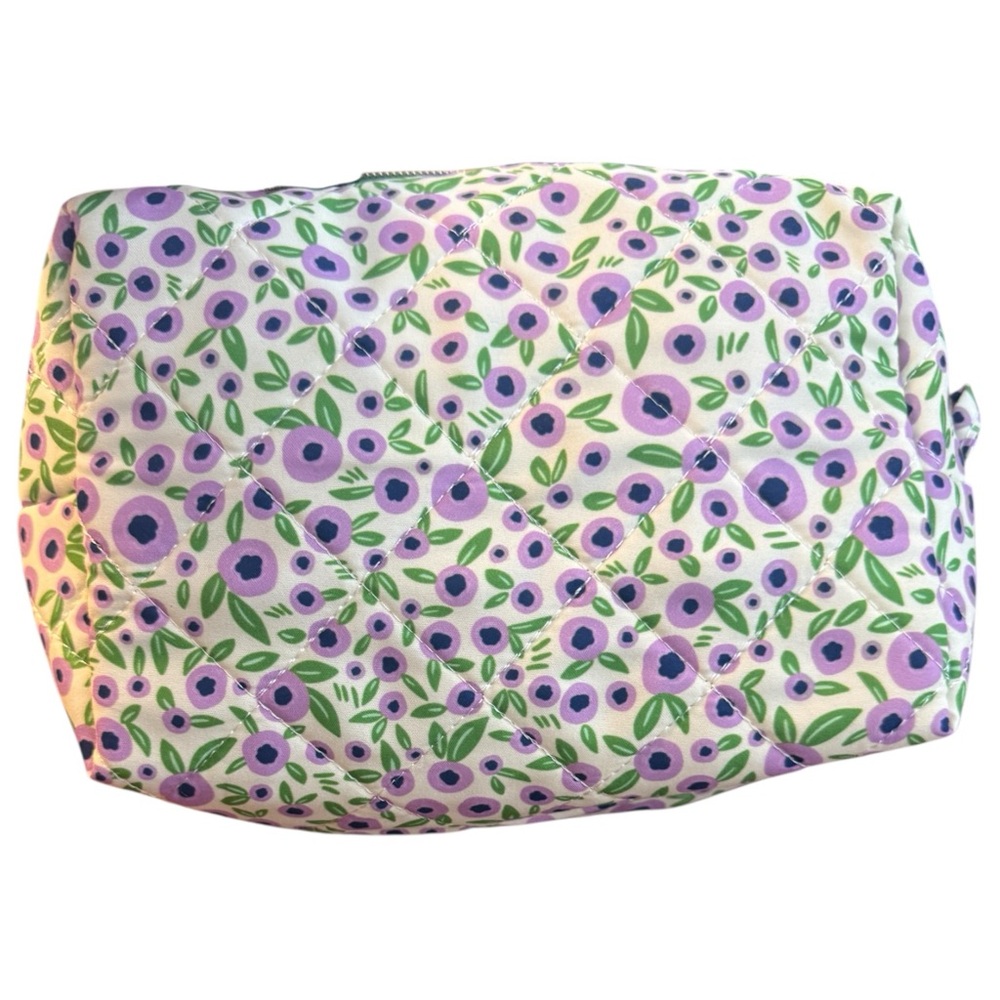 Purple and Green Floral Pouch